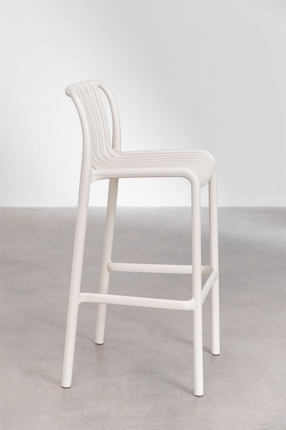 Tabouret de jardin haut empilable en polypropylène Wendell, image de la galerie 2