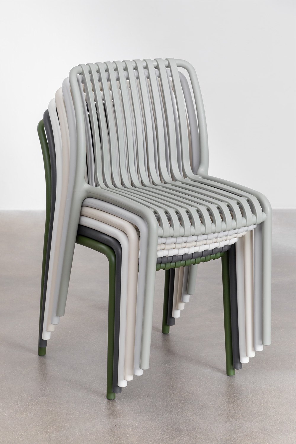 Lot de 2 chaises de jardin empilables en polypropylène Wendell, image de la galerie 8