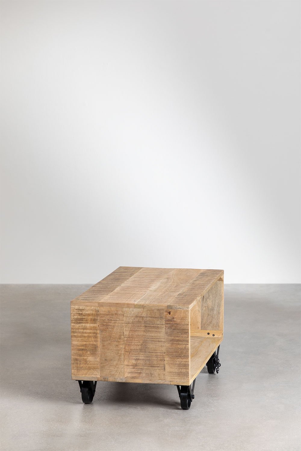 Table basse en manguier avec roulettes Olson , image de la galerie 4