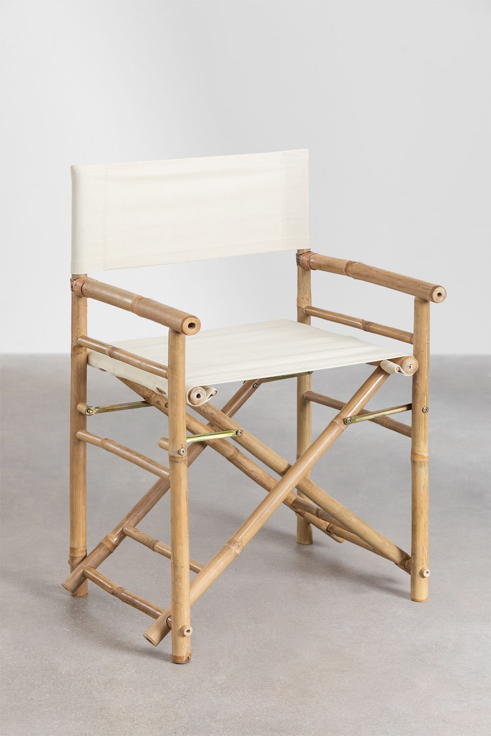 Chaise de réalisateur pliante en bambou pour jardin Woody, image de la galerie 3