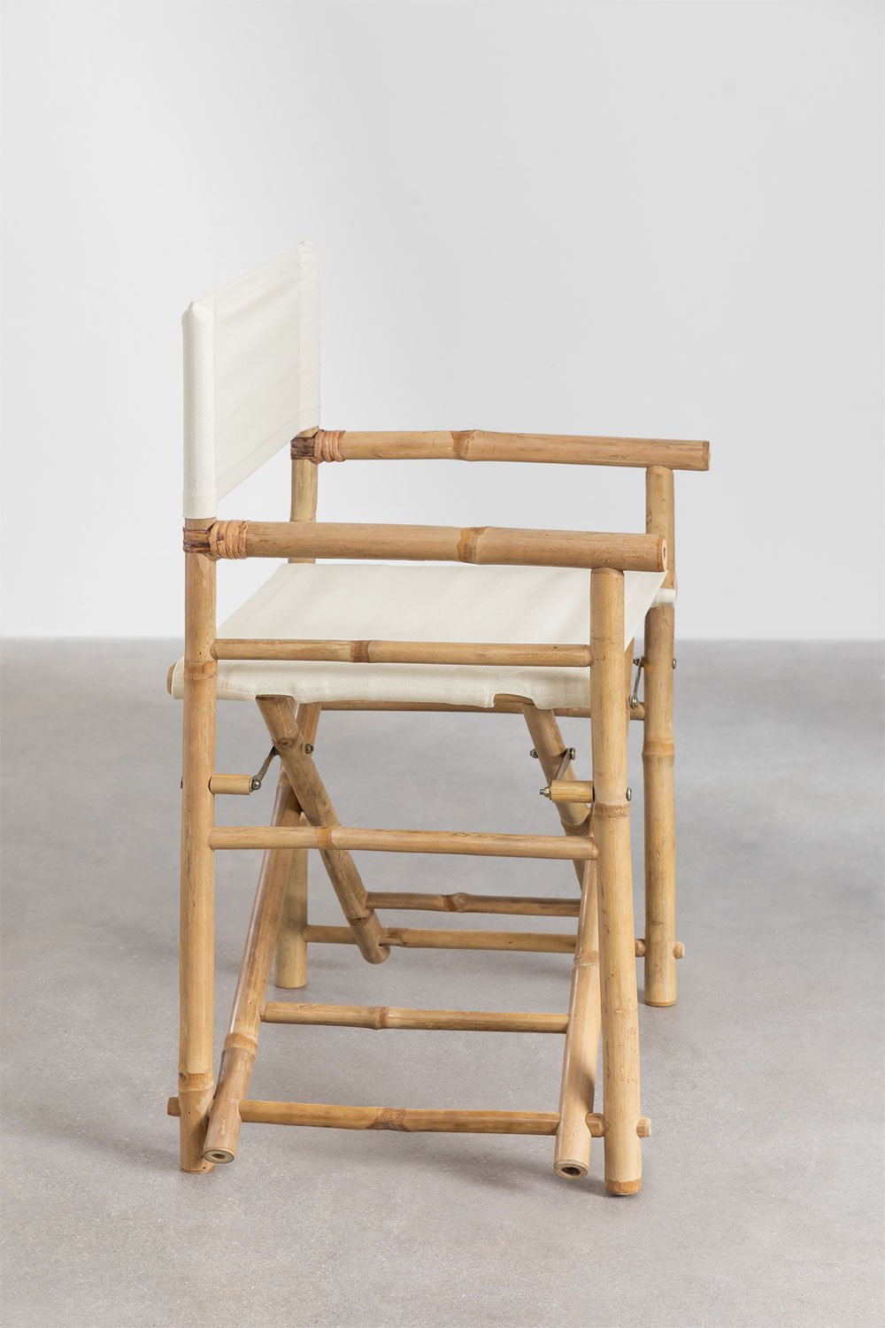 Chaise de réalisateur pliante en bambou pour jardin Woody, image de la galerie 4