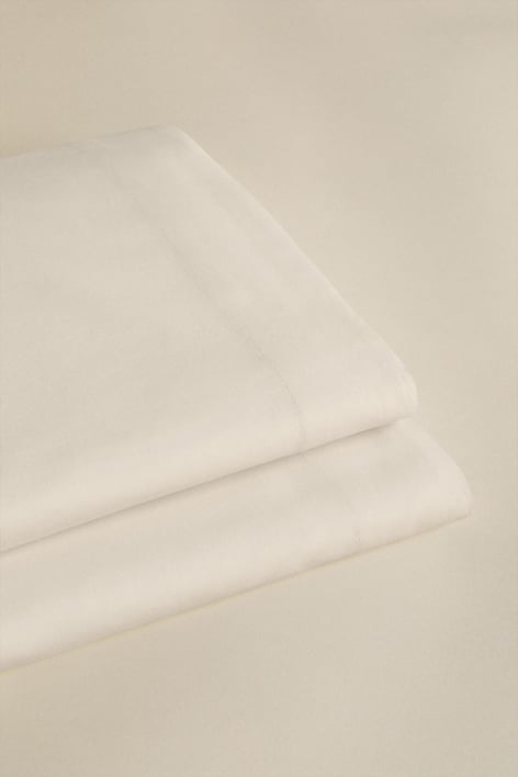 Drap plat en coton percale 180 fils pour lit 90 cm Agassi