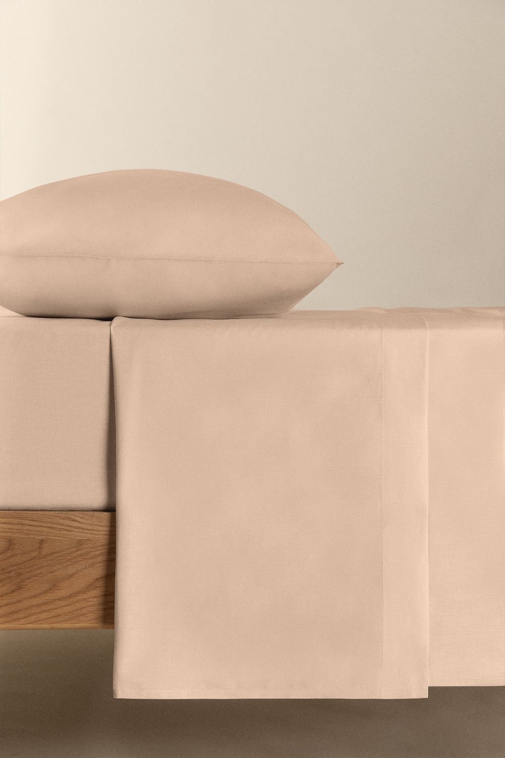 Drap plat en percale de coton 180 fils pour lit de 90 cm Agassi, image de la galerie 5