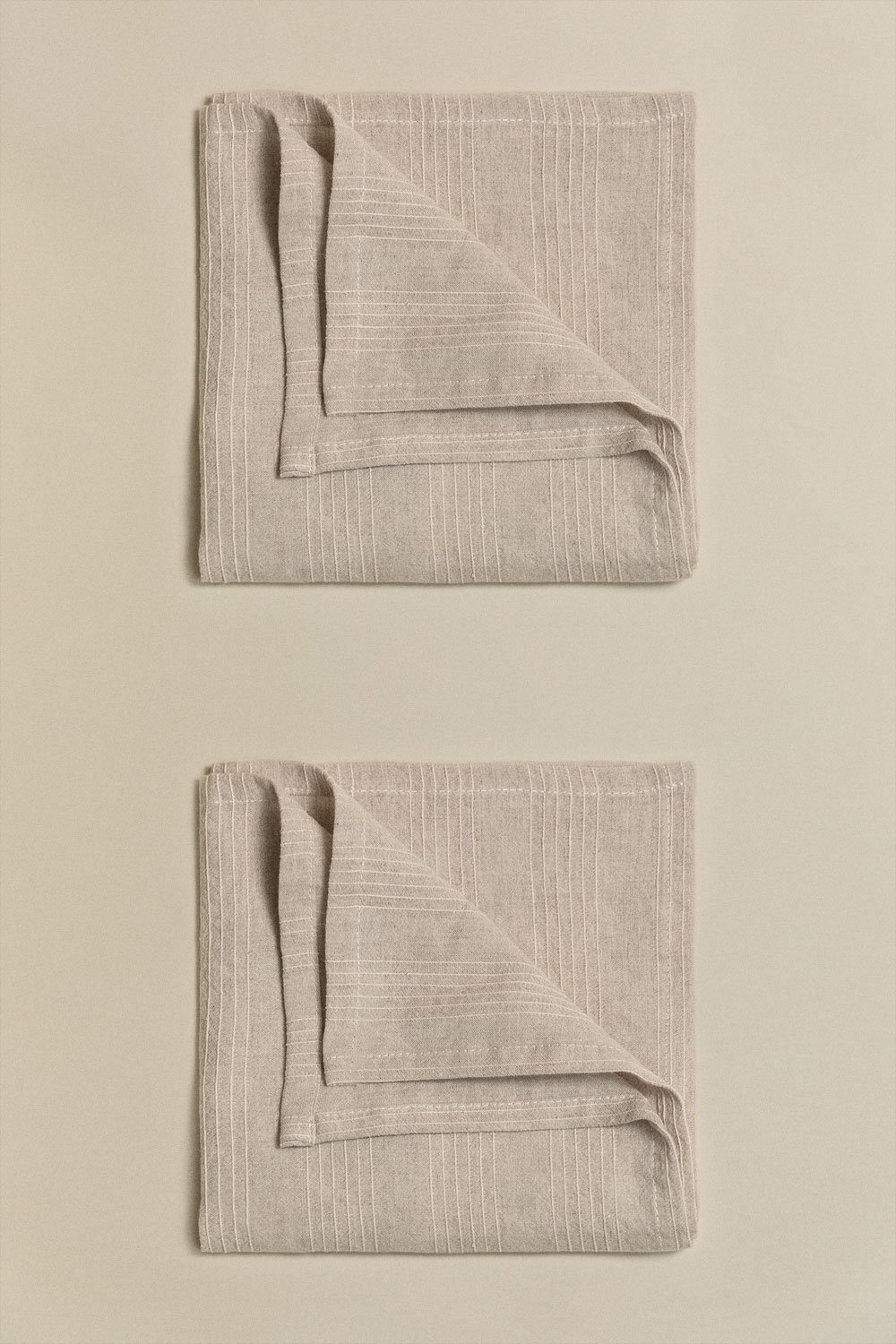 Lot de 2 serviettes Juisit en lin et coton, image de la galerie 1