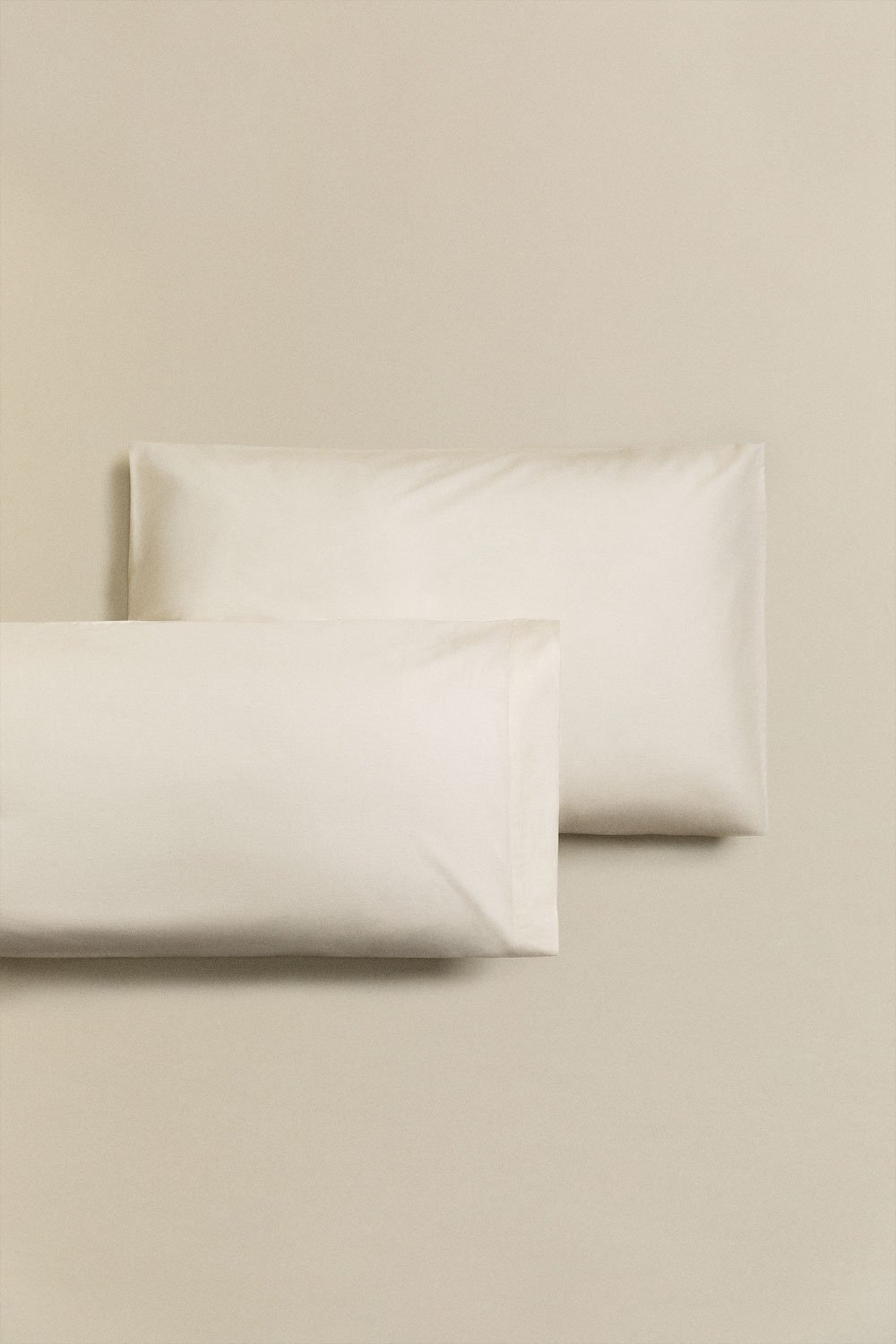 Taie d'oreiller en percale de coton 180 fils pour lit de 90 cm Agassi, image de la galerie 1