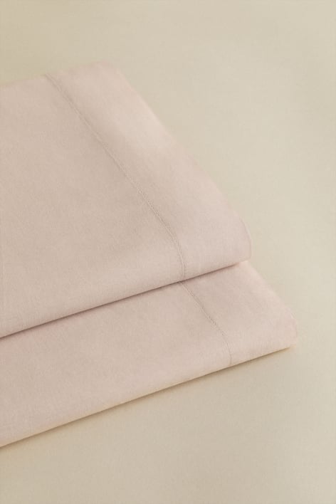 Drap plat en percale de coton 180 fils Lesia