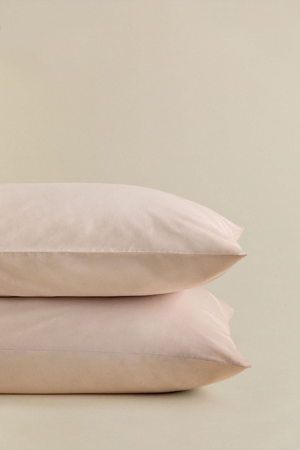 Lot de 2 taies d'oreiller en percale de coton Lesia 180 fils, image de la galerie 2