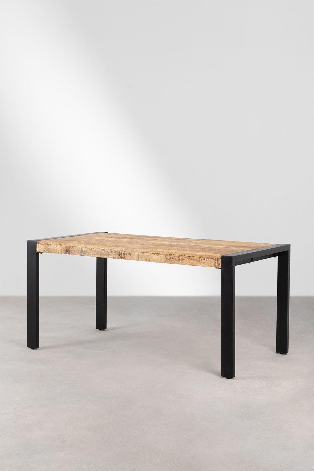 Table à manger rectangulaire en bois de manguier (160x90 cm) Acki, image de la galerie 1