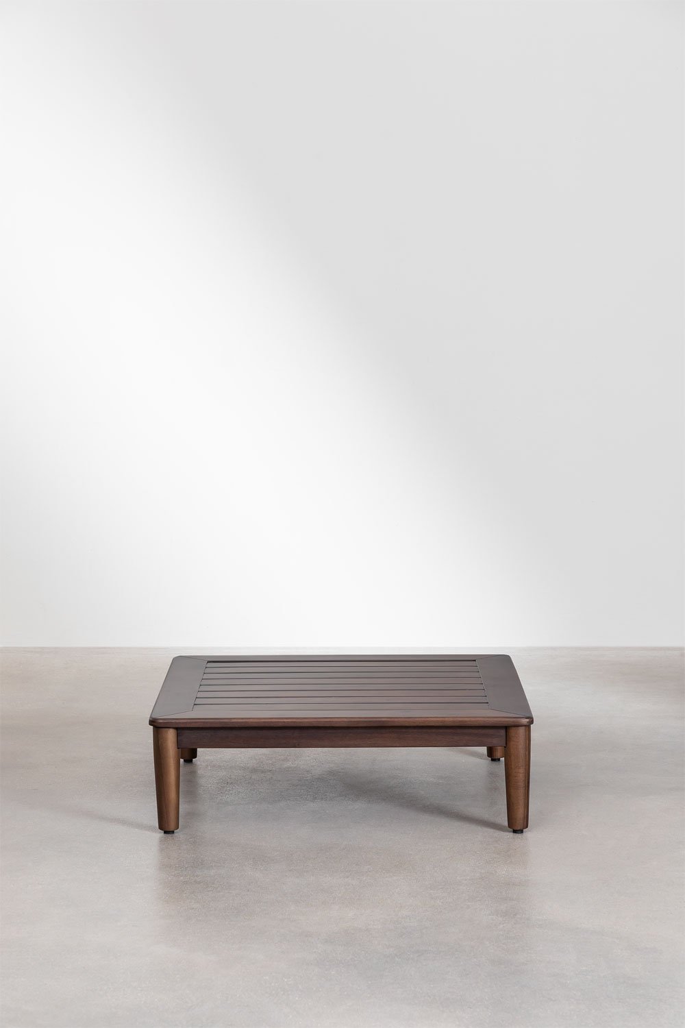 Ensemble de jardin avec canapé d'angle modulaire 4 pièces, table basse et pouf en acacia Giulia, image de la galerie 19