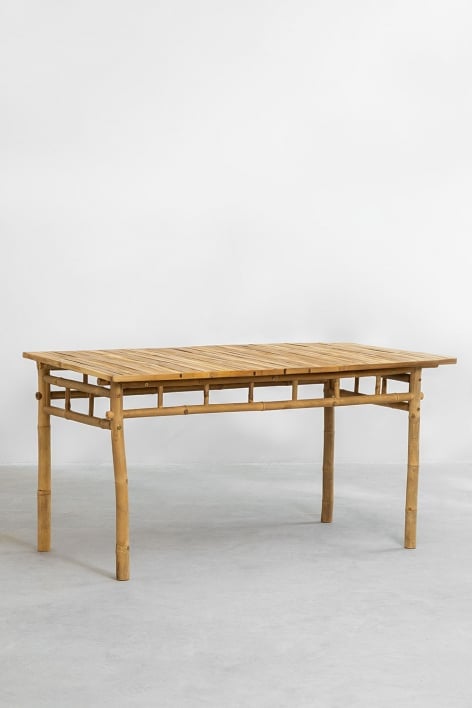 Table de Salle à Manger Rectangulaire en Bambou (150x80 cm) Marilin