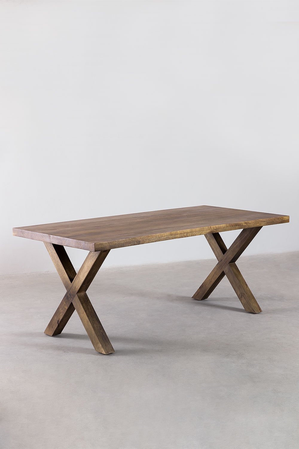 Table à manger rectangulaire en bois de manguier (190x90 cm) Mohsit Naturel, image de la galerie 1