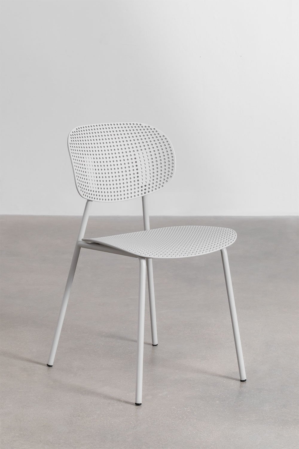Pack de 4 chaises de jardin en fer et polypropylène Tupah, image de la galerie 2
