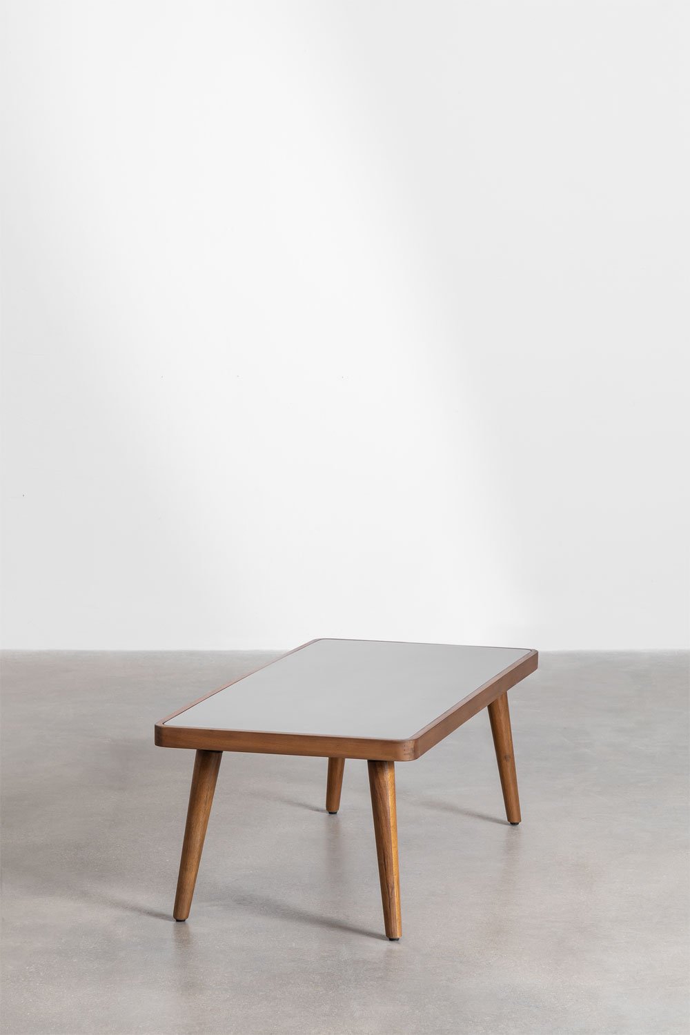 Table basse de jardin en ciment et bois d'acacia Marilia, image de la galerie 4