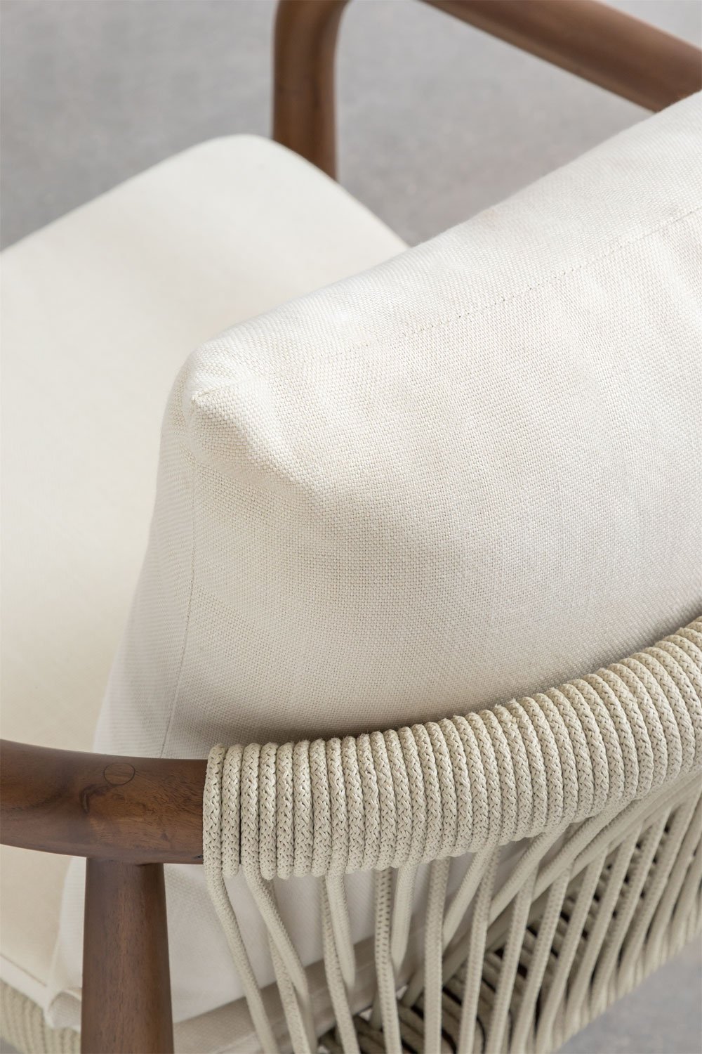 Pack de 2 chaises de jardin avec accoudoirs en acacia Giulia, image de la galerie 5