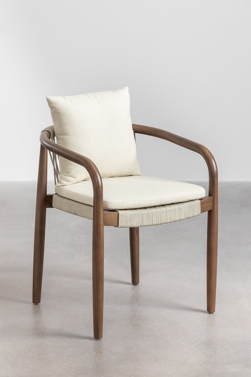 Chaise de salle à manger avec accoudoirs en acacia Giulia, image de la galerie 3