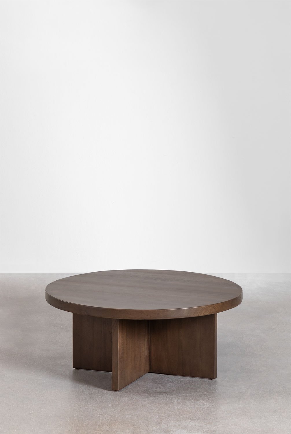 Table basse en bois mindi (Ø80 cm) Leidam, image de la galerie 2