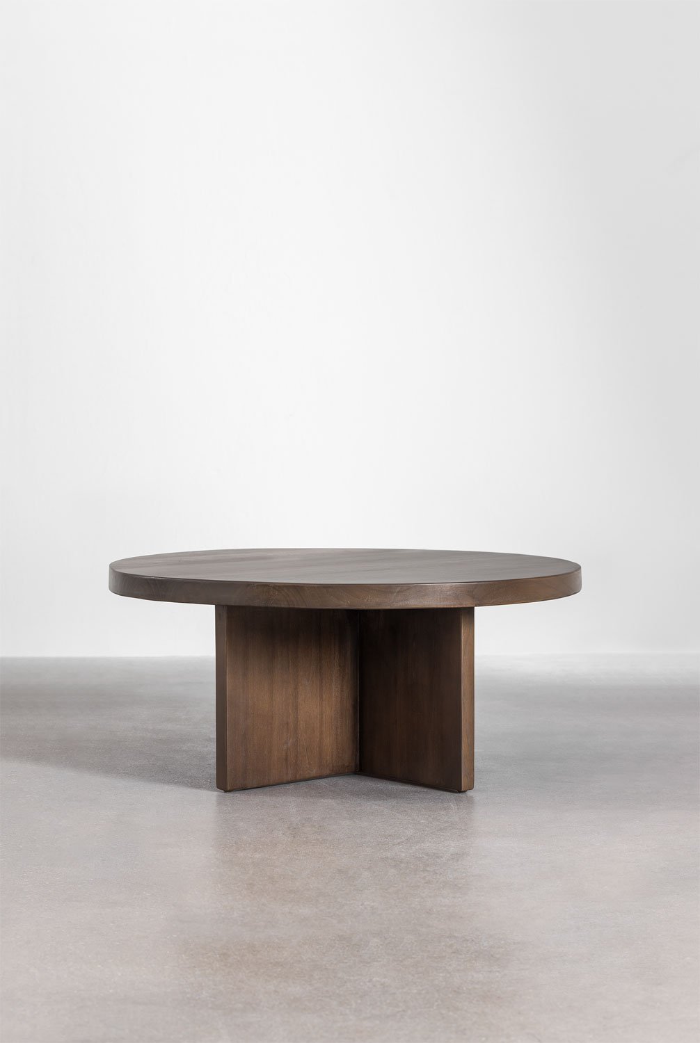 Table basse en bois mindi (Ø80 cm) Leidam, image de la galerie 3