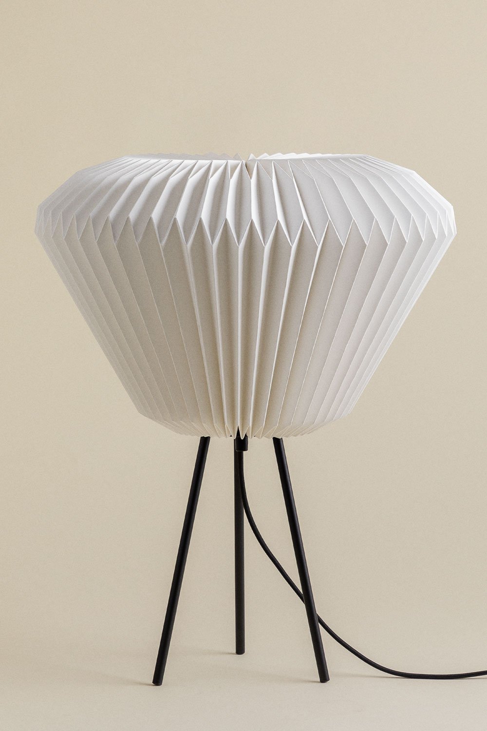 Lampe de table en papier et métal Brenze, image de la galerie 2