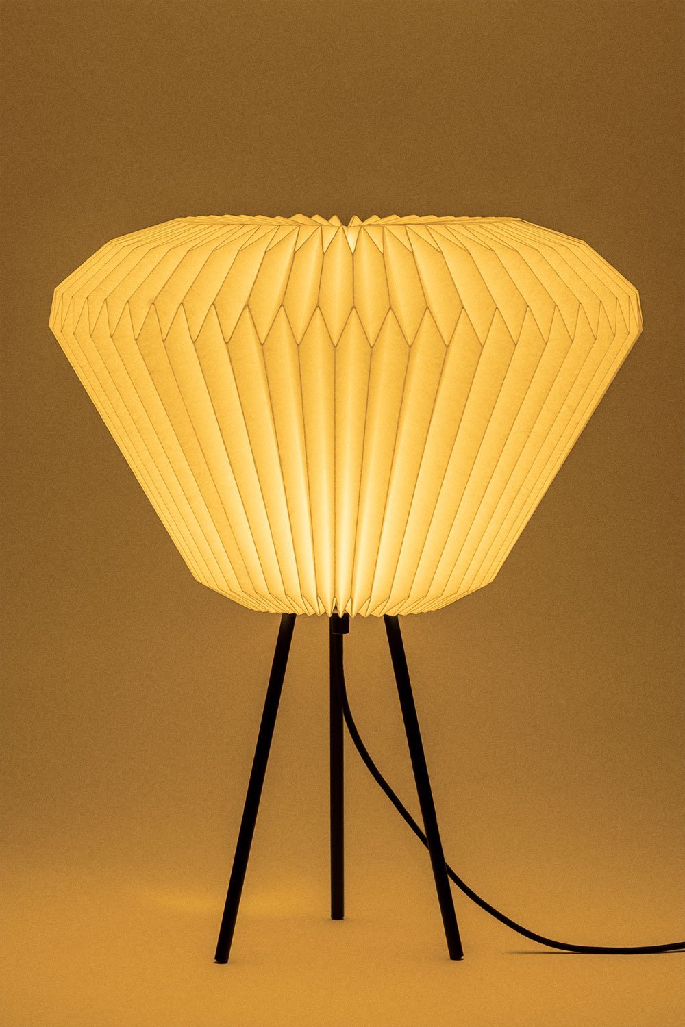 Lampe de table en papier et métal Brenze, image de la galerie 3