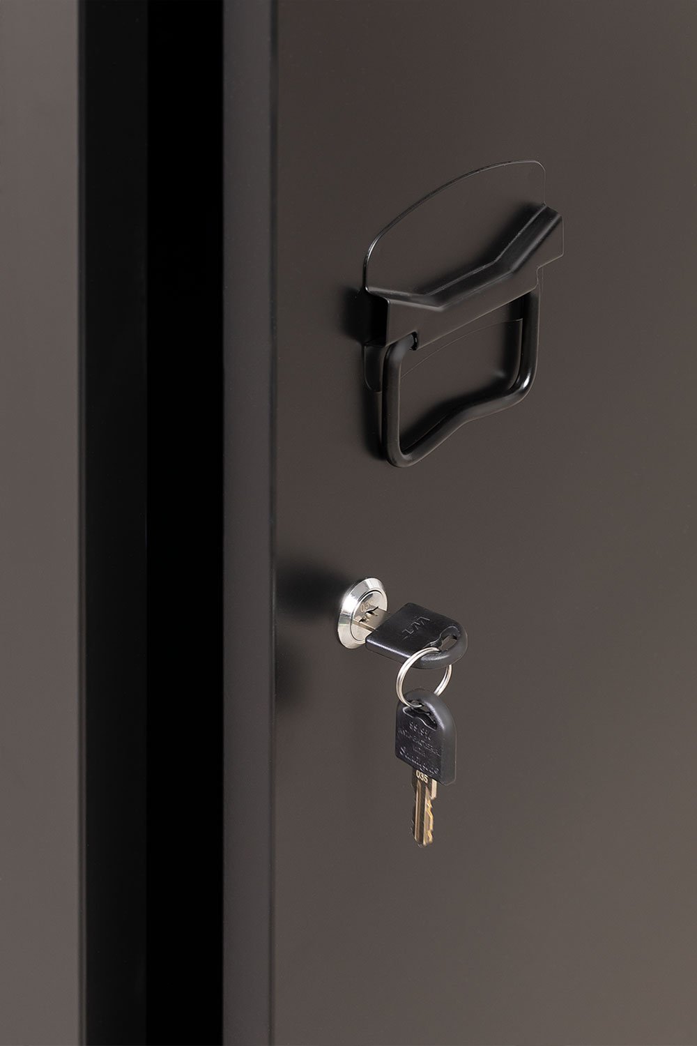 Armoire vestiaire 40x140 cm en acier noir charbon Pohpli, image de la galerie 6