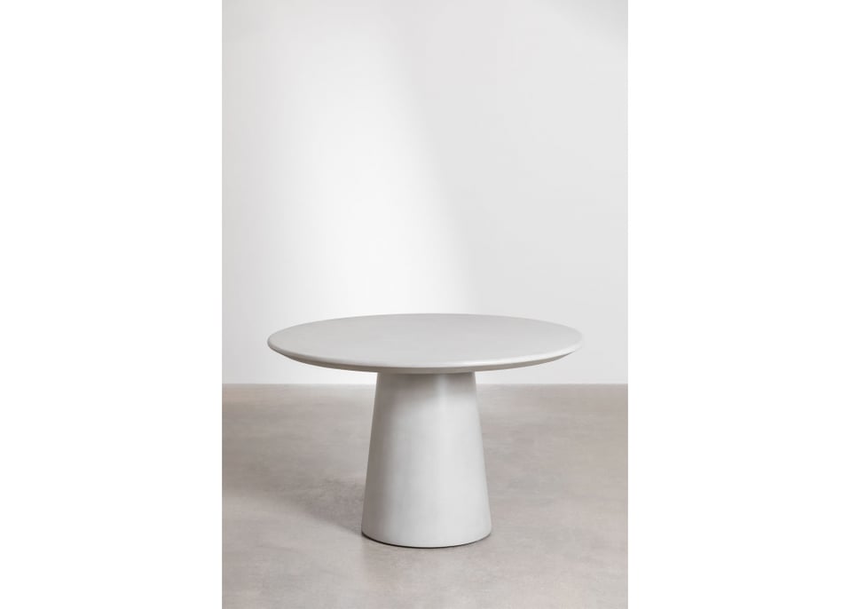 Table à manger ronde en ciment (Ø120 cm) Zillad
