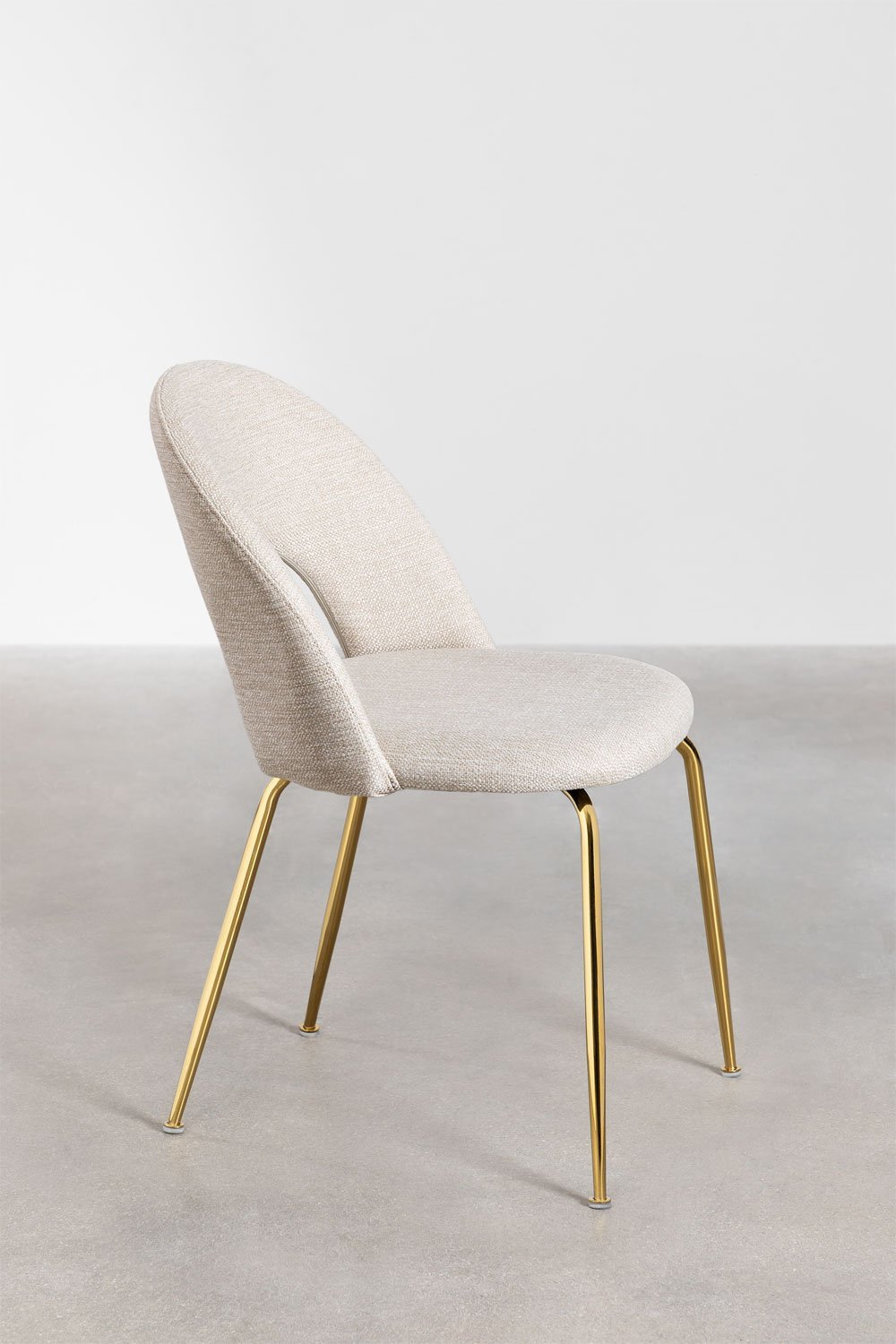 Pack de 2 chaises de salle à manger recouvertes de tissu Glorys, image de la galerie 2