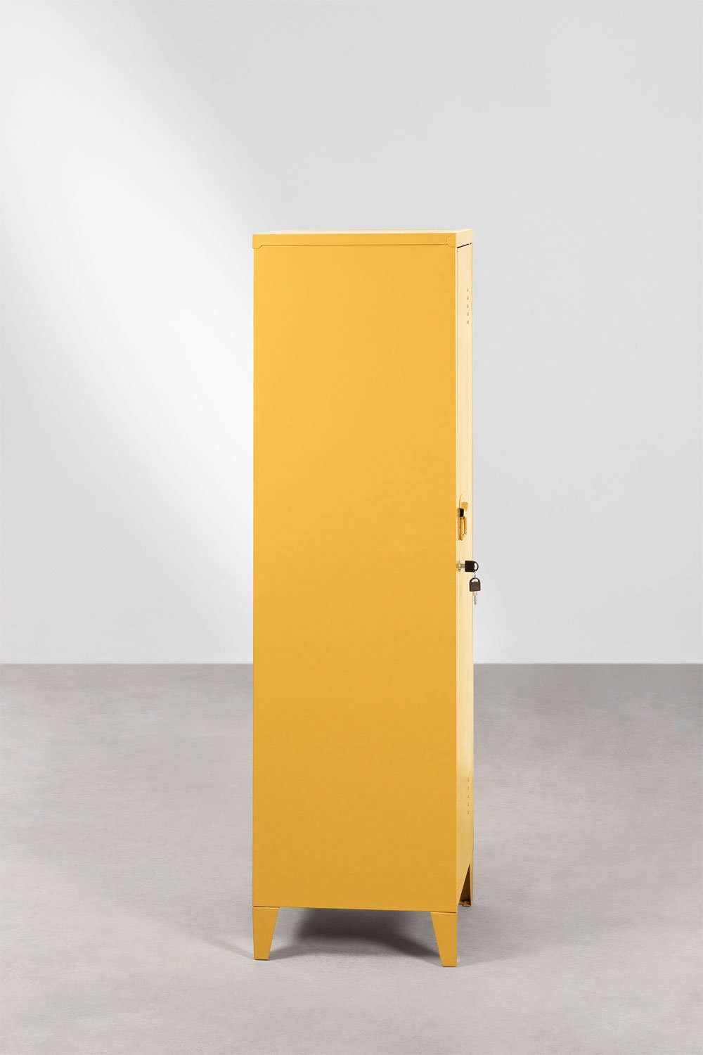 Armoire vestiaire 40x140 cm en acier jaune albero Pohpli, image de la galerie 4