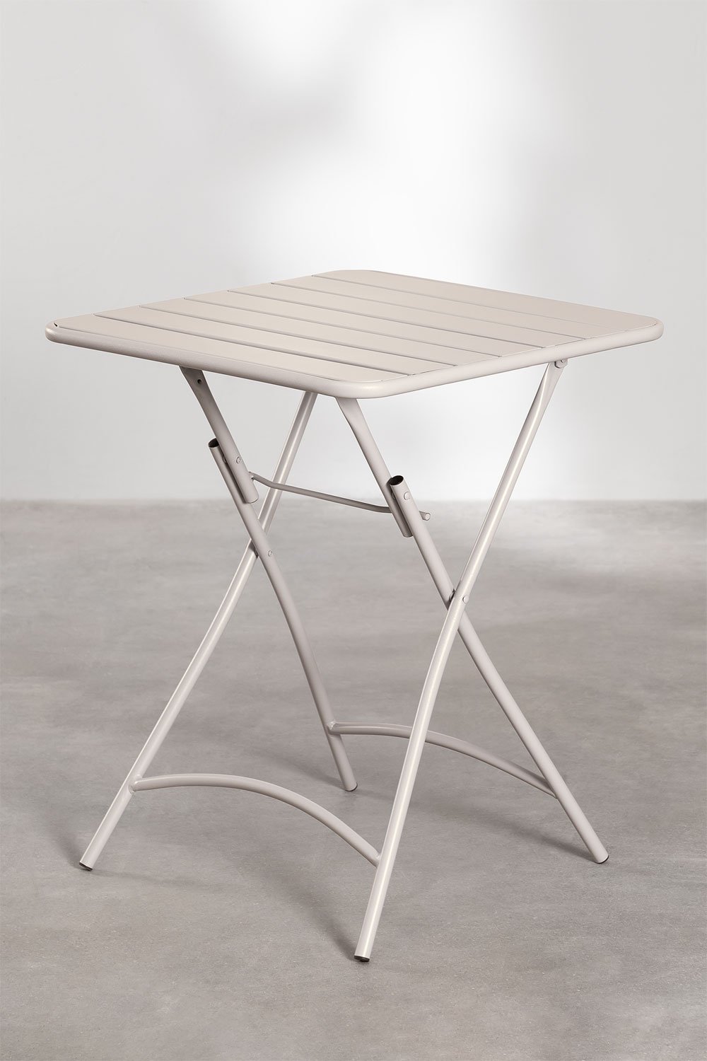 Table de jardin pliante carrée en acier (60x60 cm) Janti, image de la galerie 2