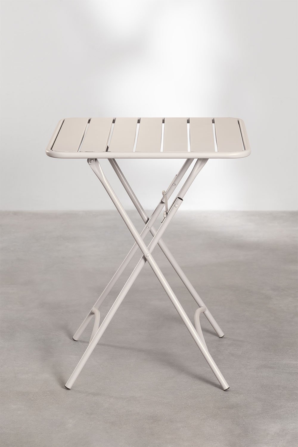 Table de jardin carrée 60x60 cm pliable en acier Janti, image de la galerie 3