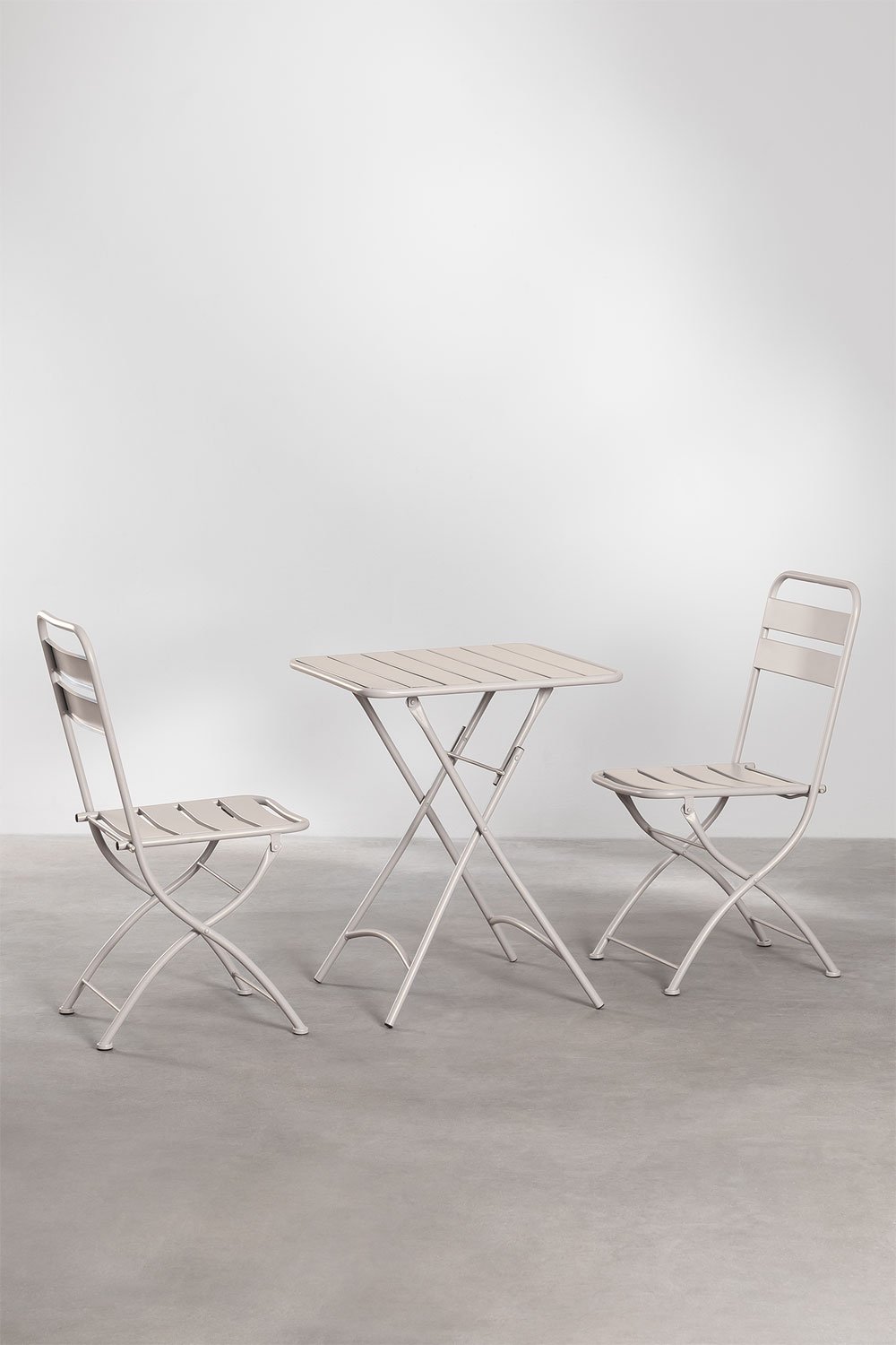 Ensemble avec une Table Pliante (60X60 cm) & 2 Chaises Pliantes Janti, image de la galerie 1