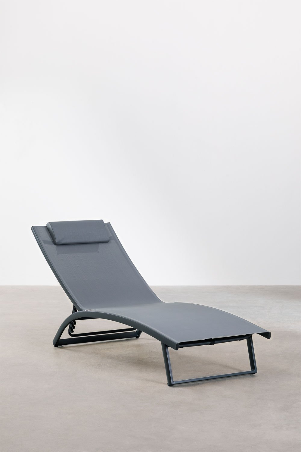 Pack de 2 chaises longues inclinables en aluminium avec coussin Dulem, image de la galerie 3