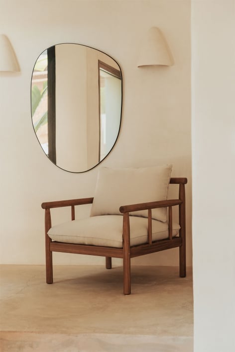 Fauteuil en bois d'acacia Melvin - Brun Acacia