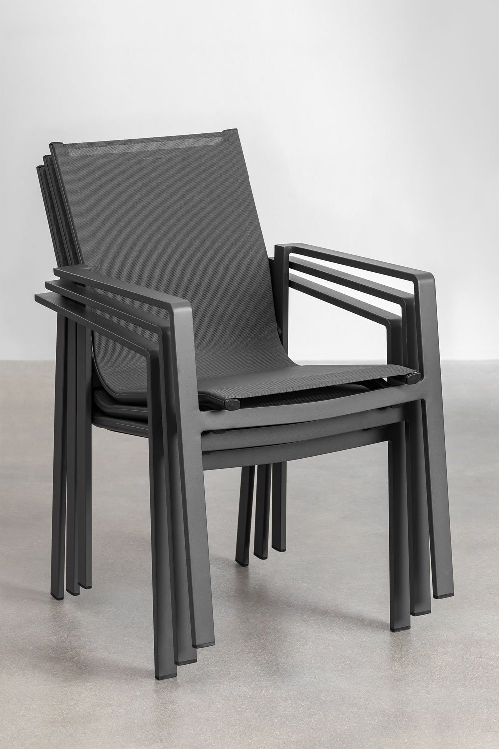 Chaise de jardin empilable en aluminium Eika, image de la galerie 8