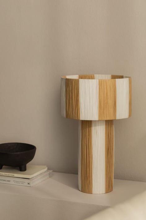 Lampe de table en raphia Evora