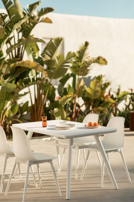 Table de jardin rectangulaire 135x80 cm en polypropylène Scand