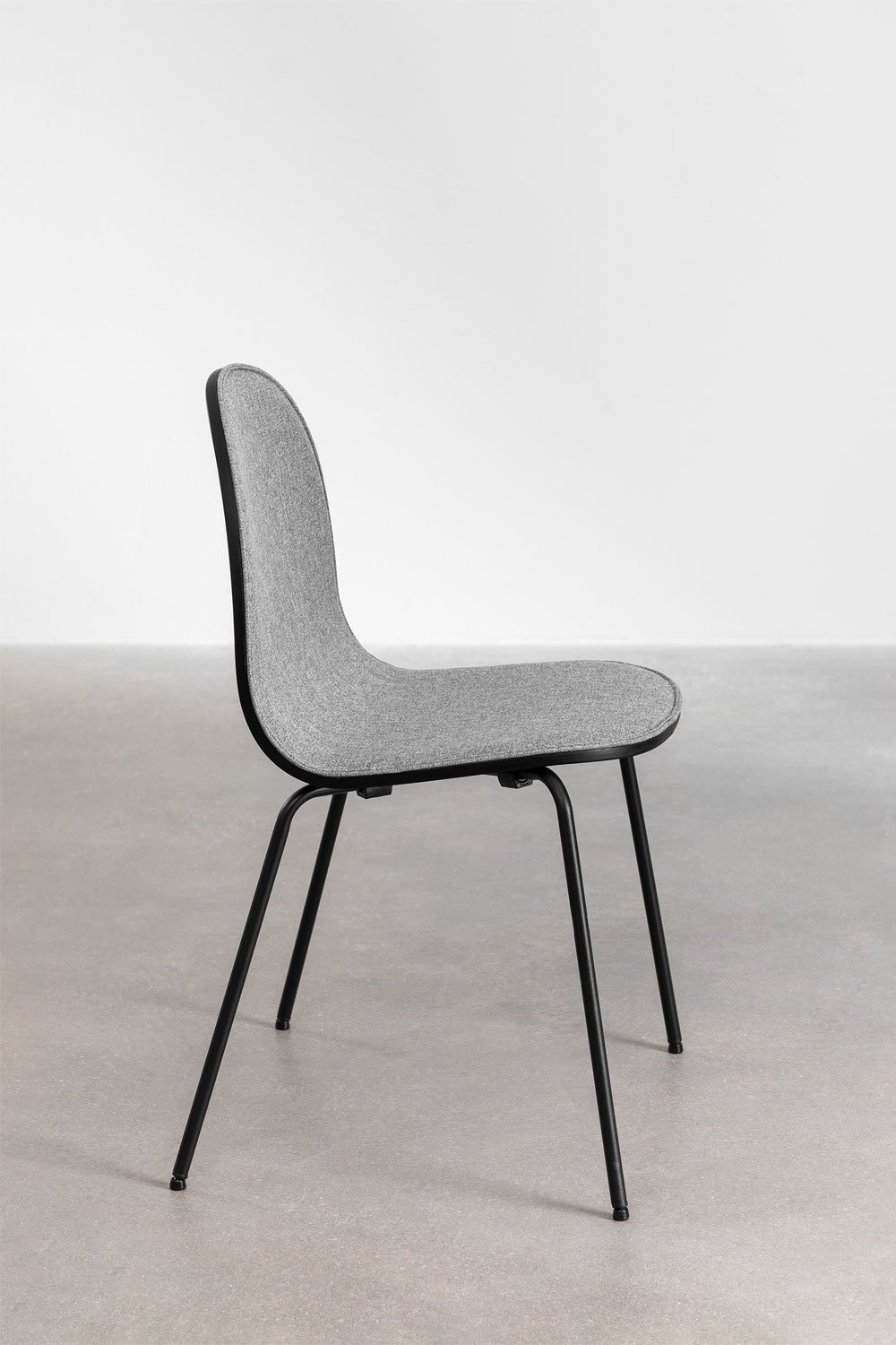 Chaise de salle à manger en tissu et acier Maeve, image de la galerie 4