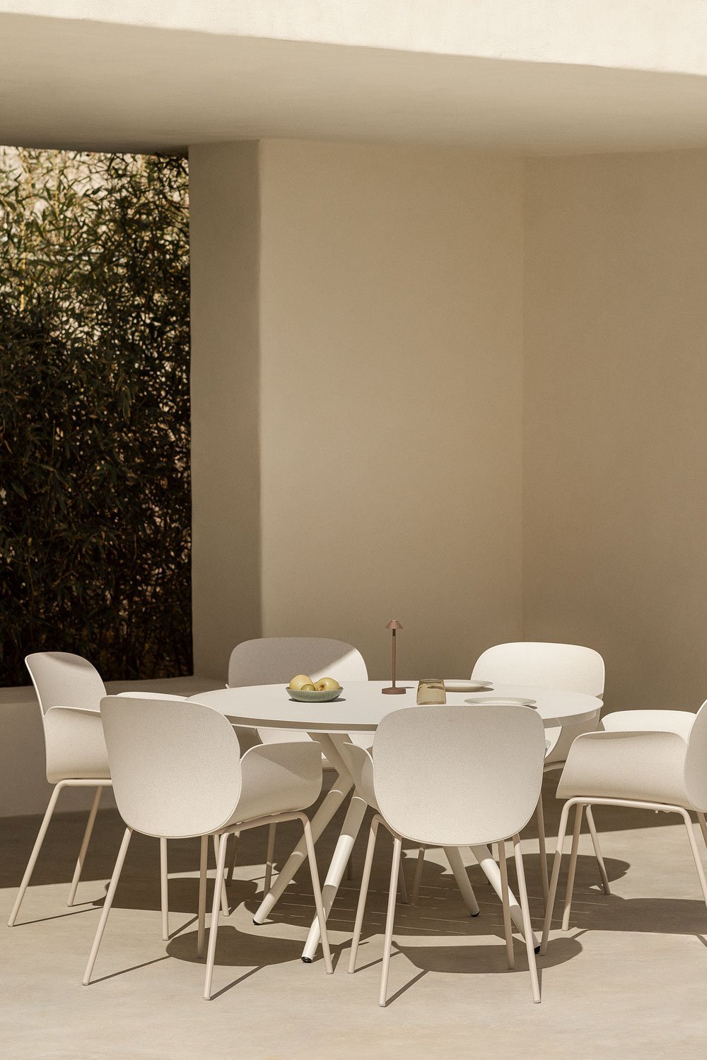Ensemble table ronde en aluminium (Ø125 cm) Valérie et 6 chaises de jardin Lynette , image de la galerie 1