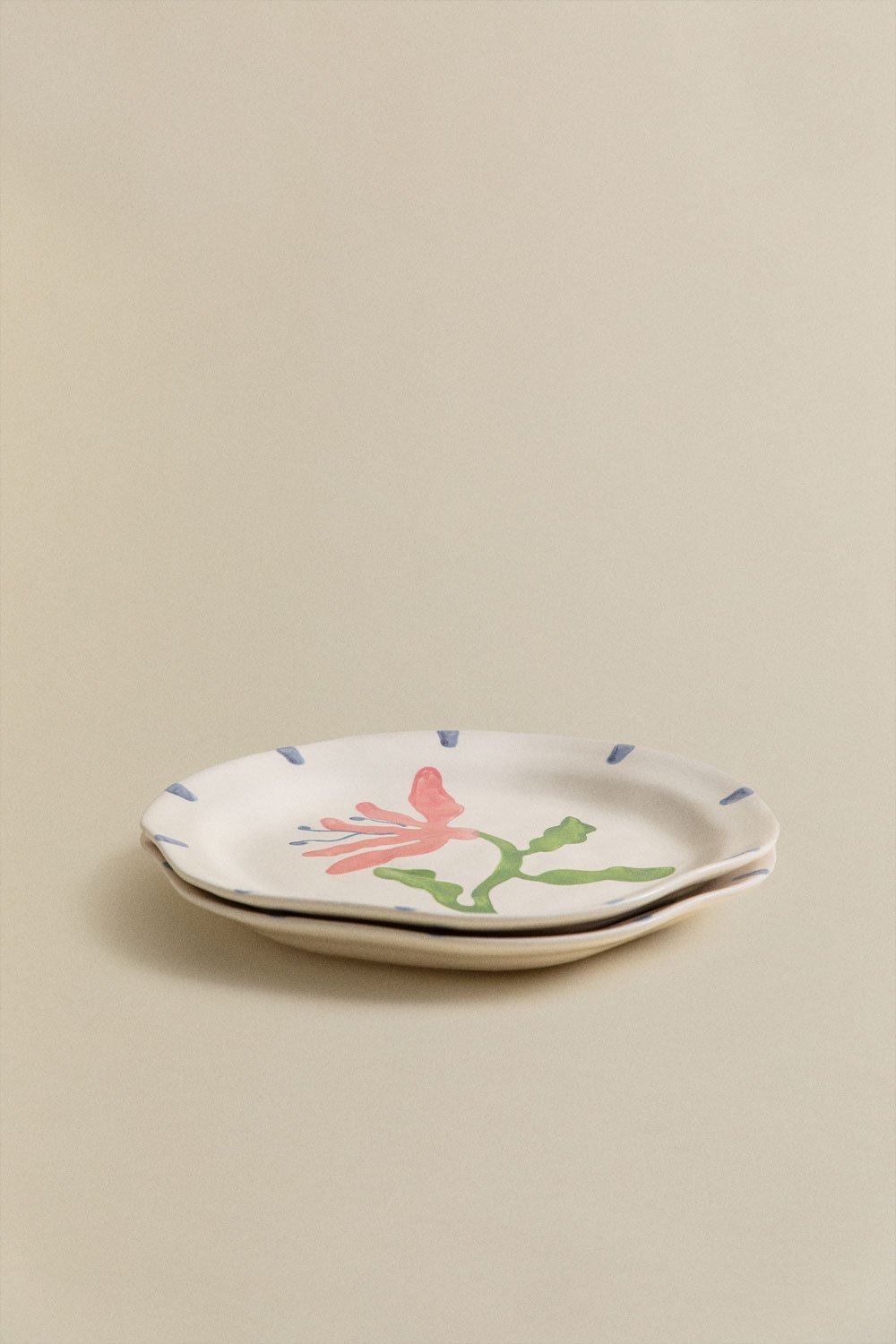 Pack de 2 assiettes plates en grès Marneda, image de la galerie 4