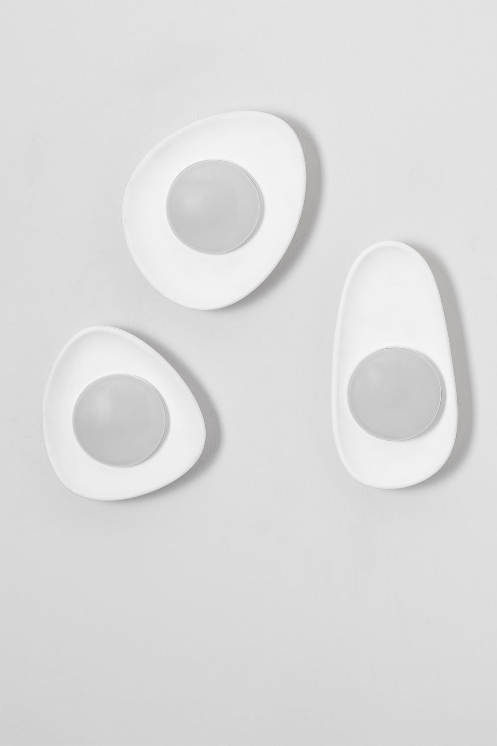 Lot de 3 appliques murales LED en plâtre Giver, image de la galerie 3