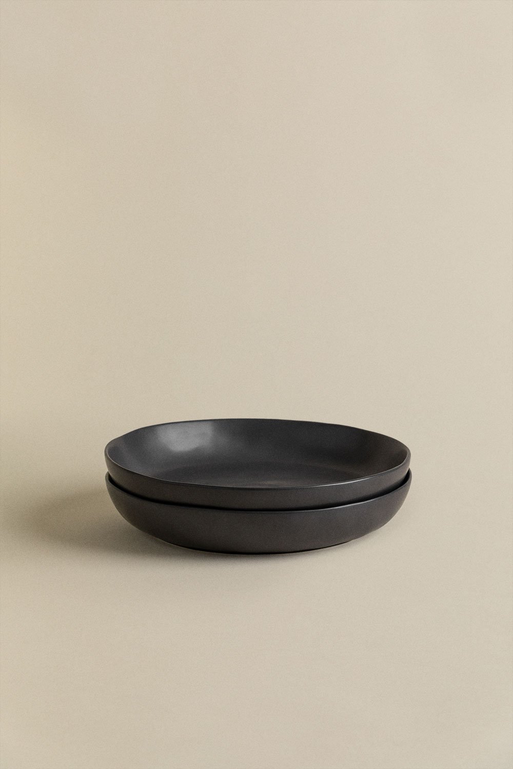 Pack de 2 assiettes creuses en grès Belvere, image de la galerie 4