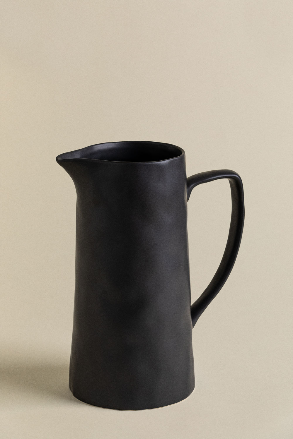 Pichet à Eau En Grès Noir Brillant 1,5 Litres - Design Élégant, Compatible Lave-vaisselle - 12