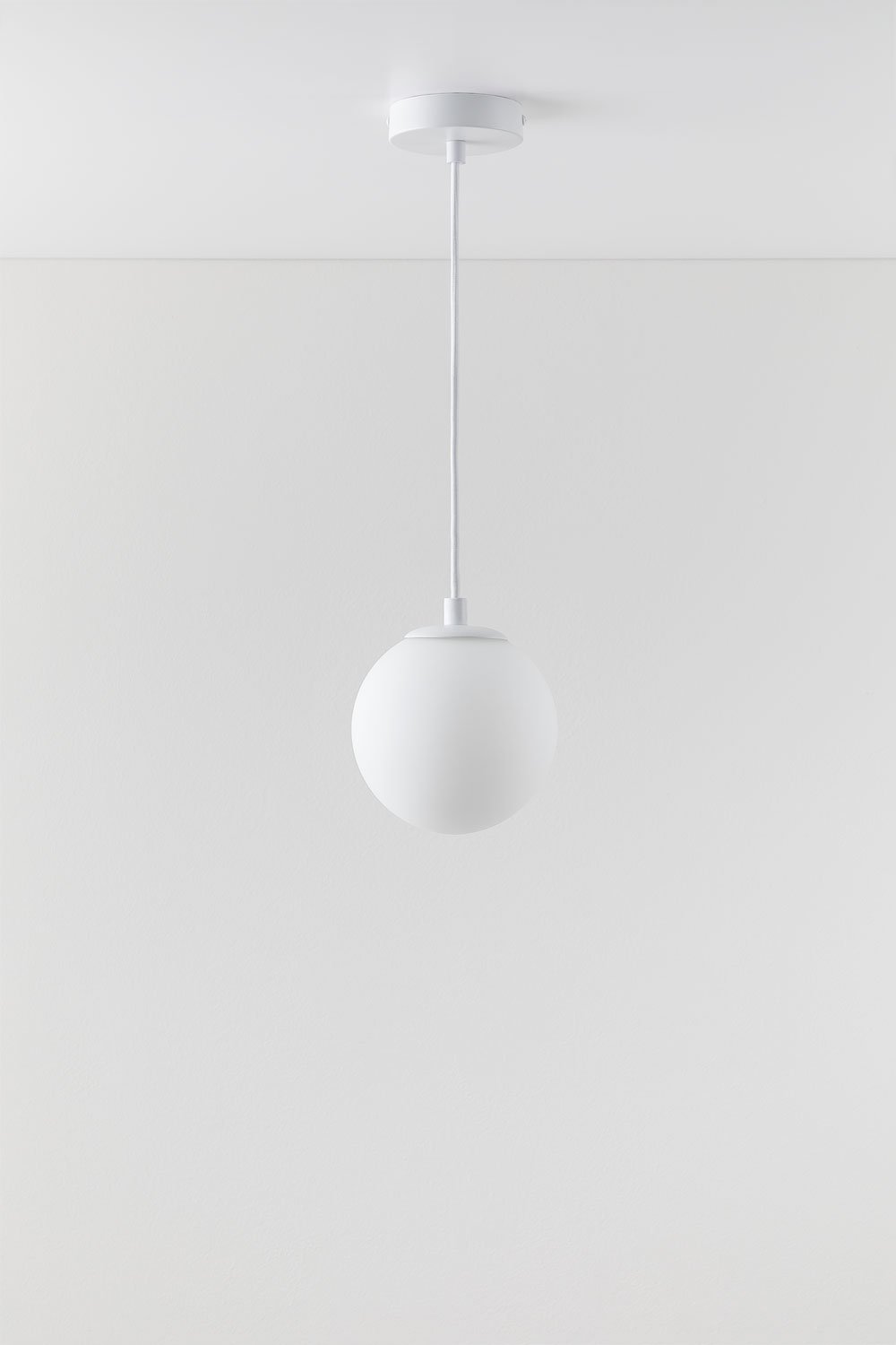 Plafonnier en fer avec boule de verre Ø12 cm Uvol  , image de la galerie 2