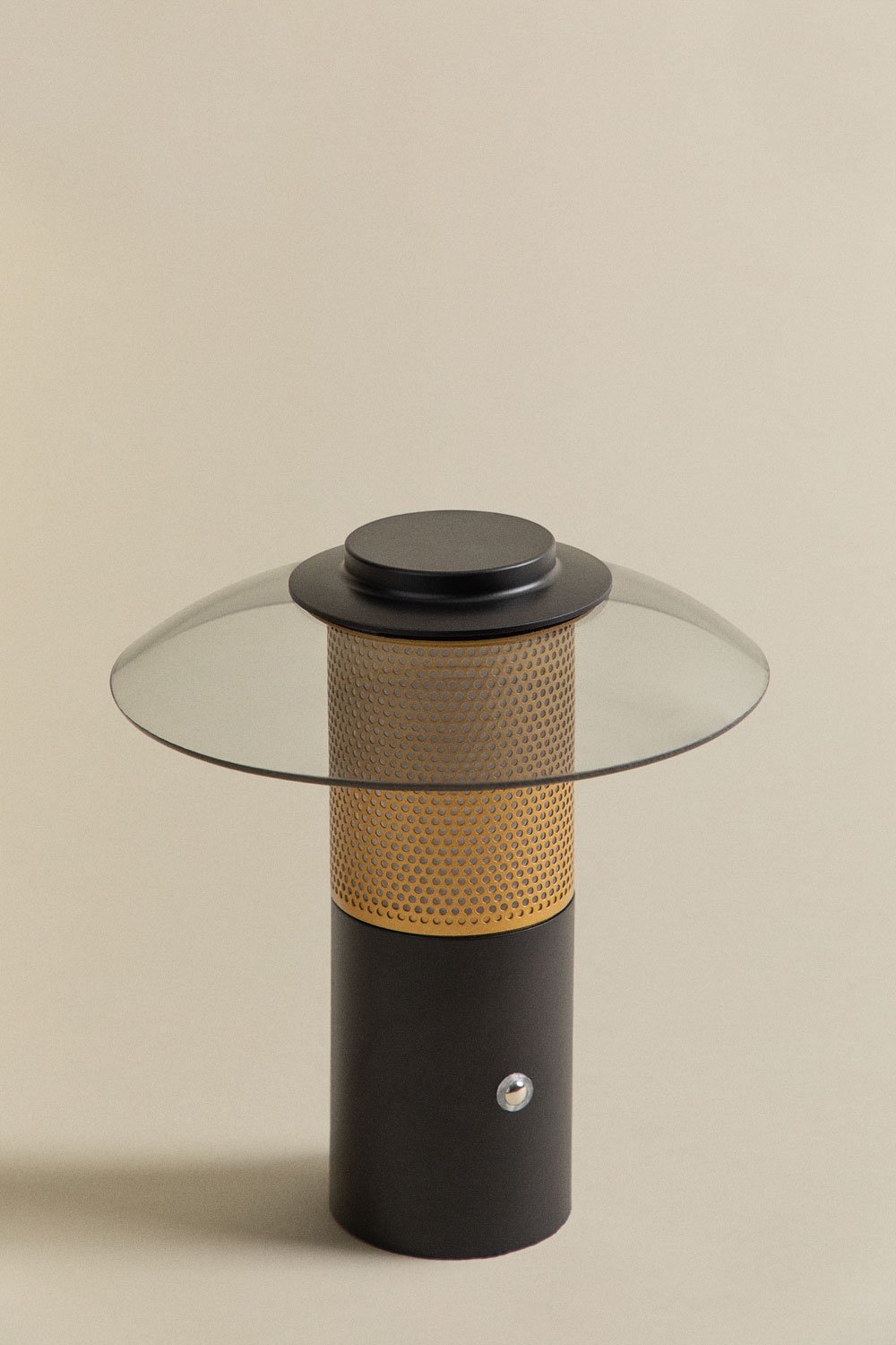 Lampe de table LED sans fil en verre et acier Lispect, image de la galerie 2