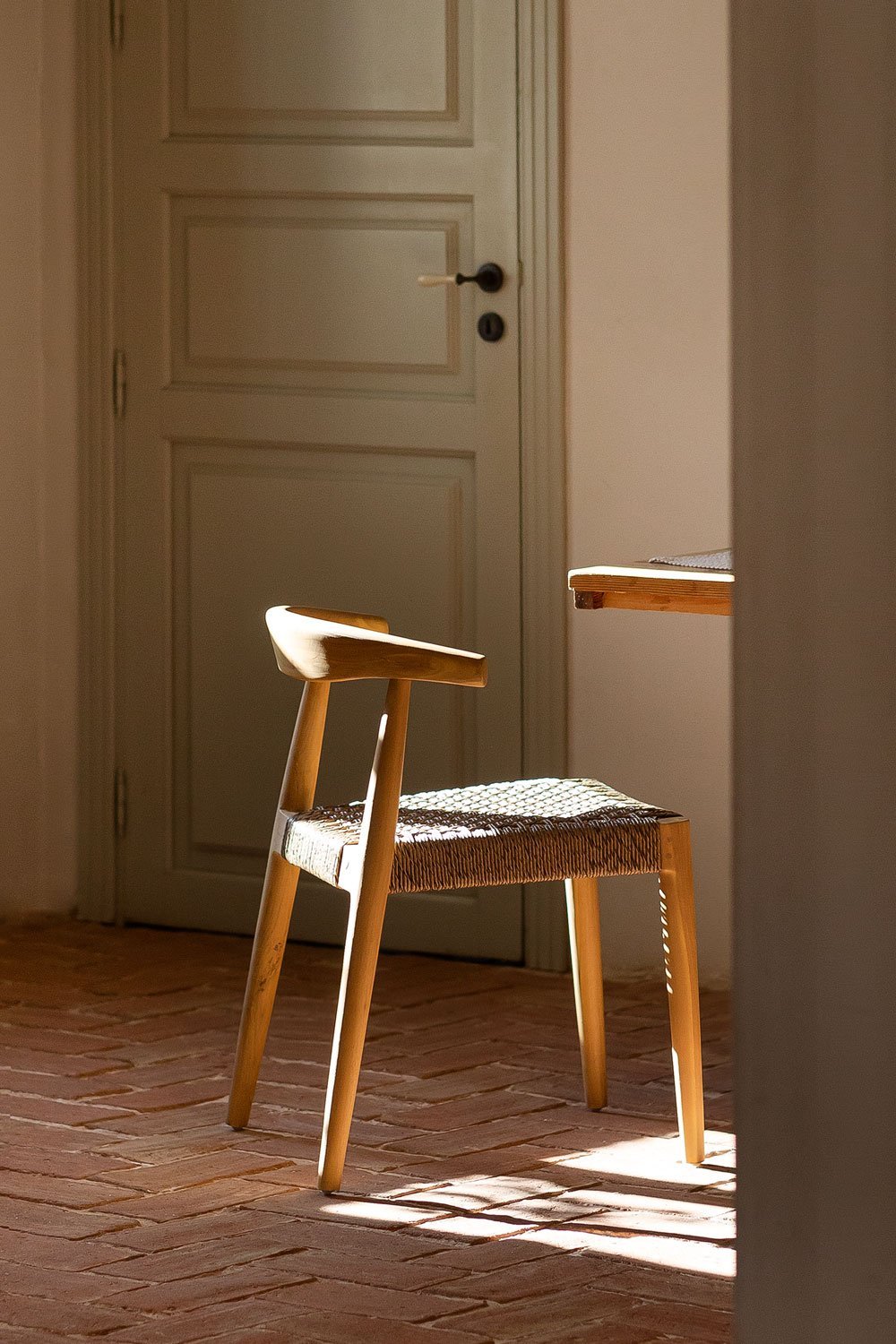 Chaise de salle à manger en bois de teck Celle, image de la galerie 1