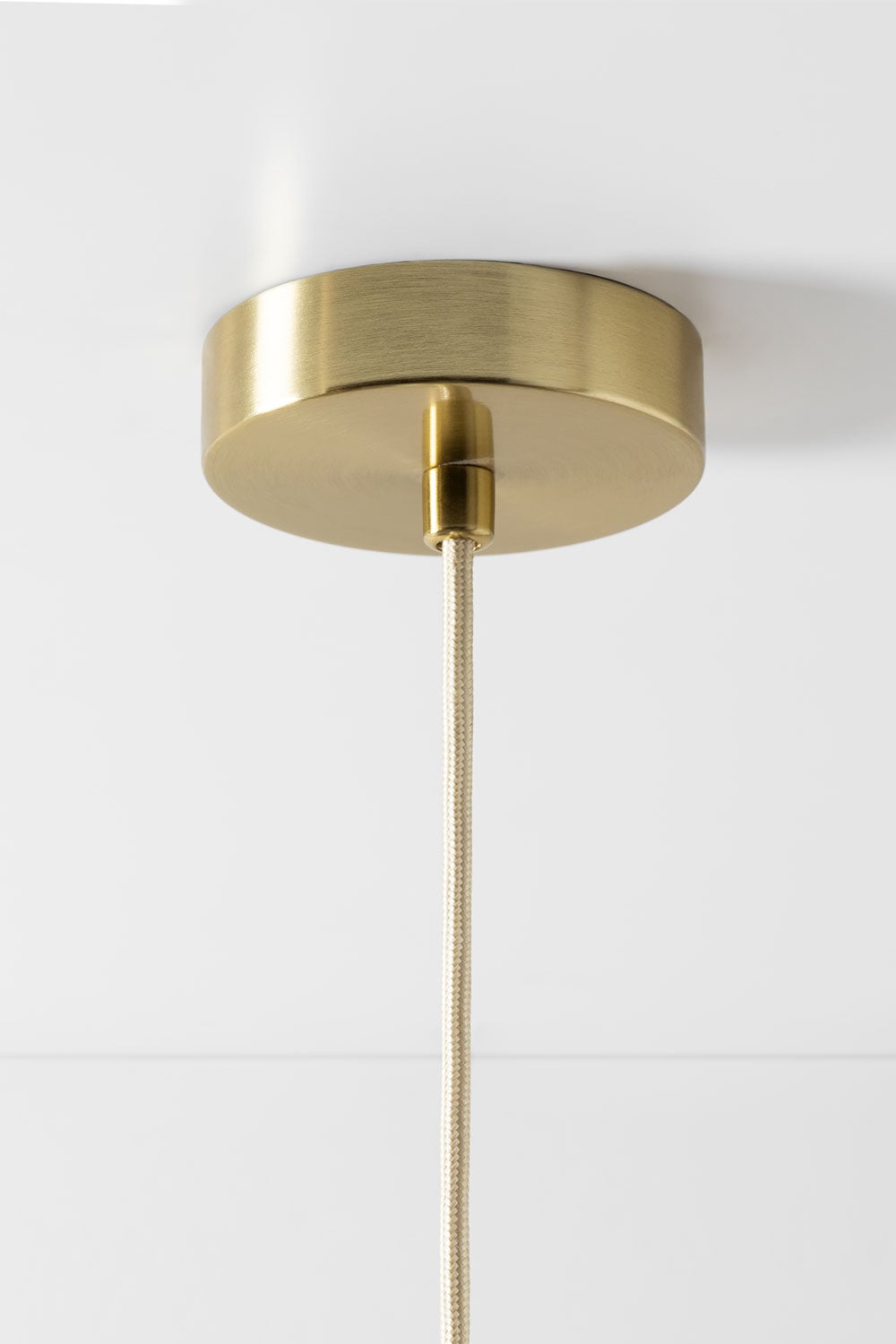 Lampe suspendue Ø10 cm en travertin avec boule en cristal Davise, image de la galerie 5