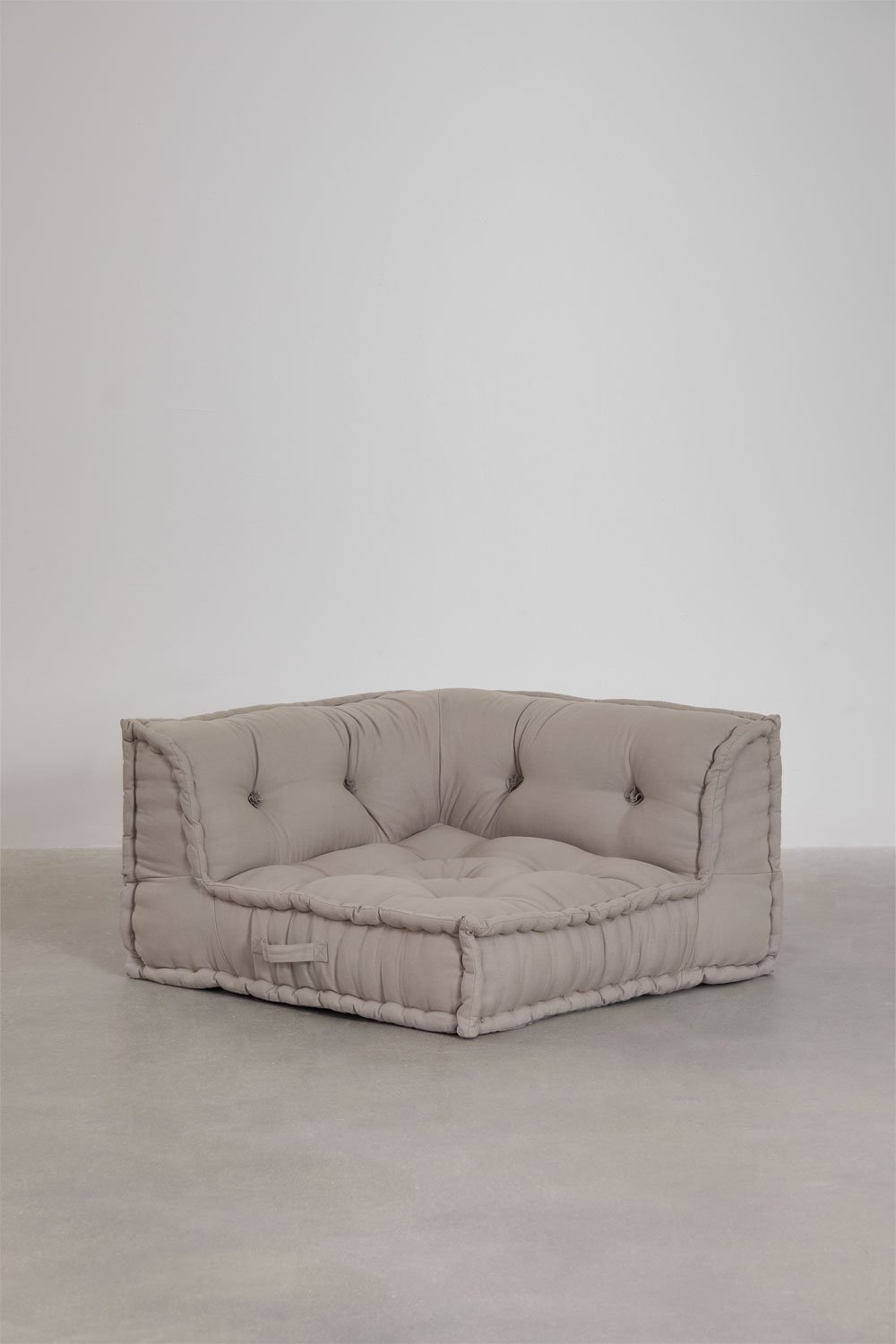 Canapé d'angle modulaire en coton Dhel, image de la galerie 3