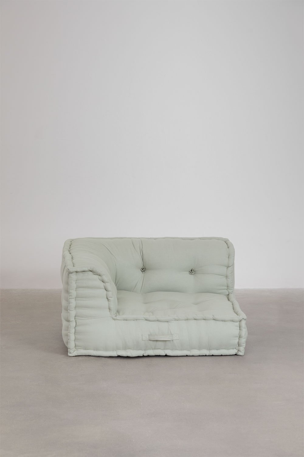 Canapé d'angle modulaire en coton Dhel, image de la galerie 4