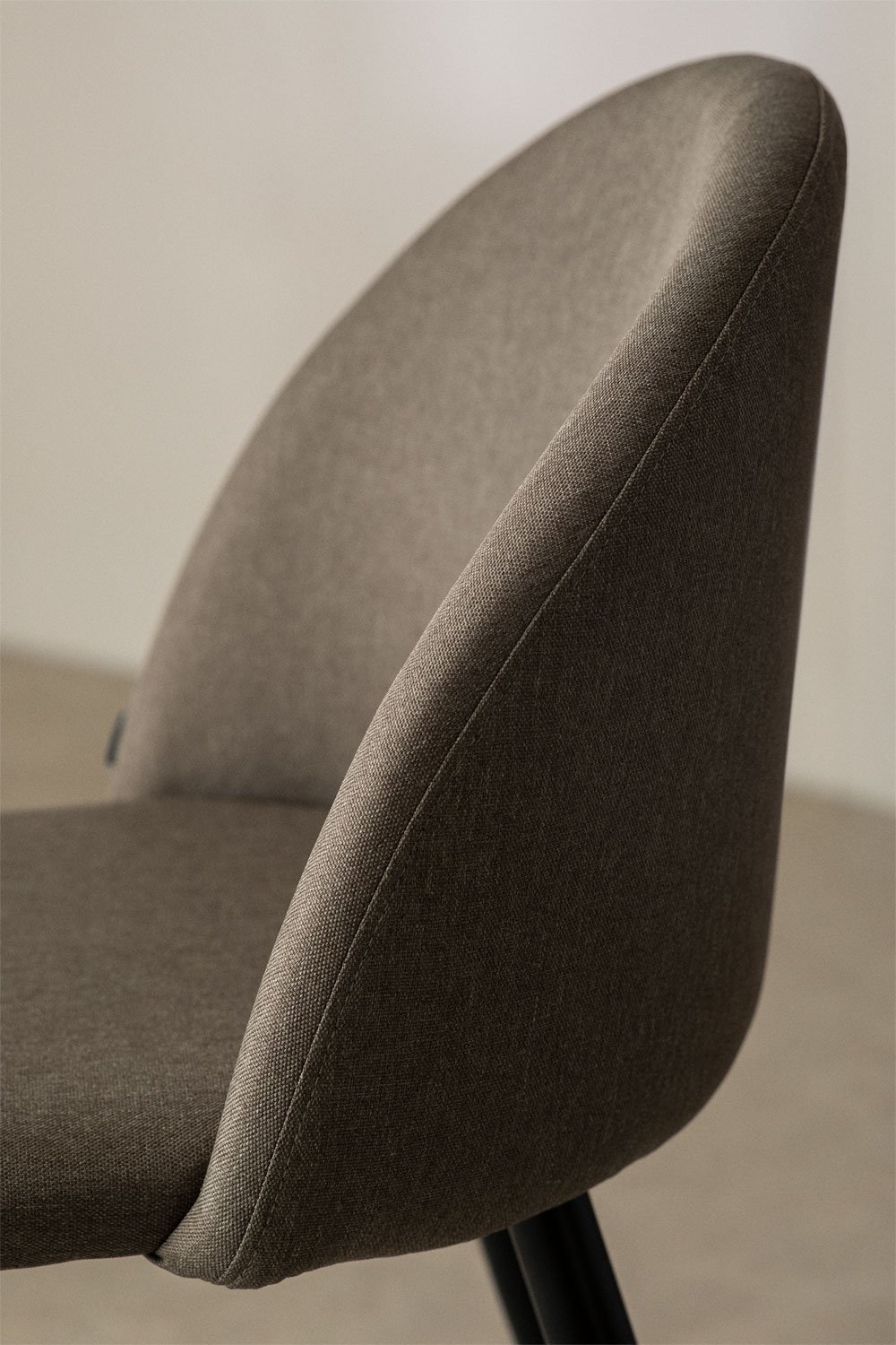 Pack de 4 chaises de salle à manger rembourrées et en acier Kana, image de la galerie 2