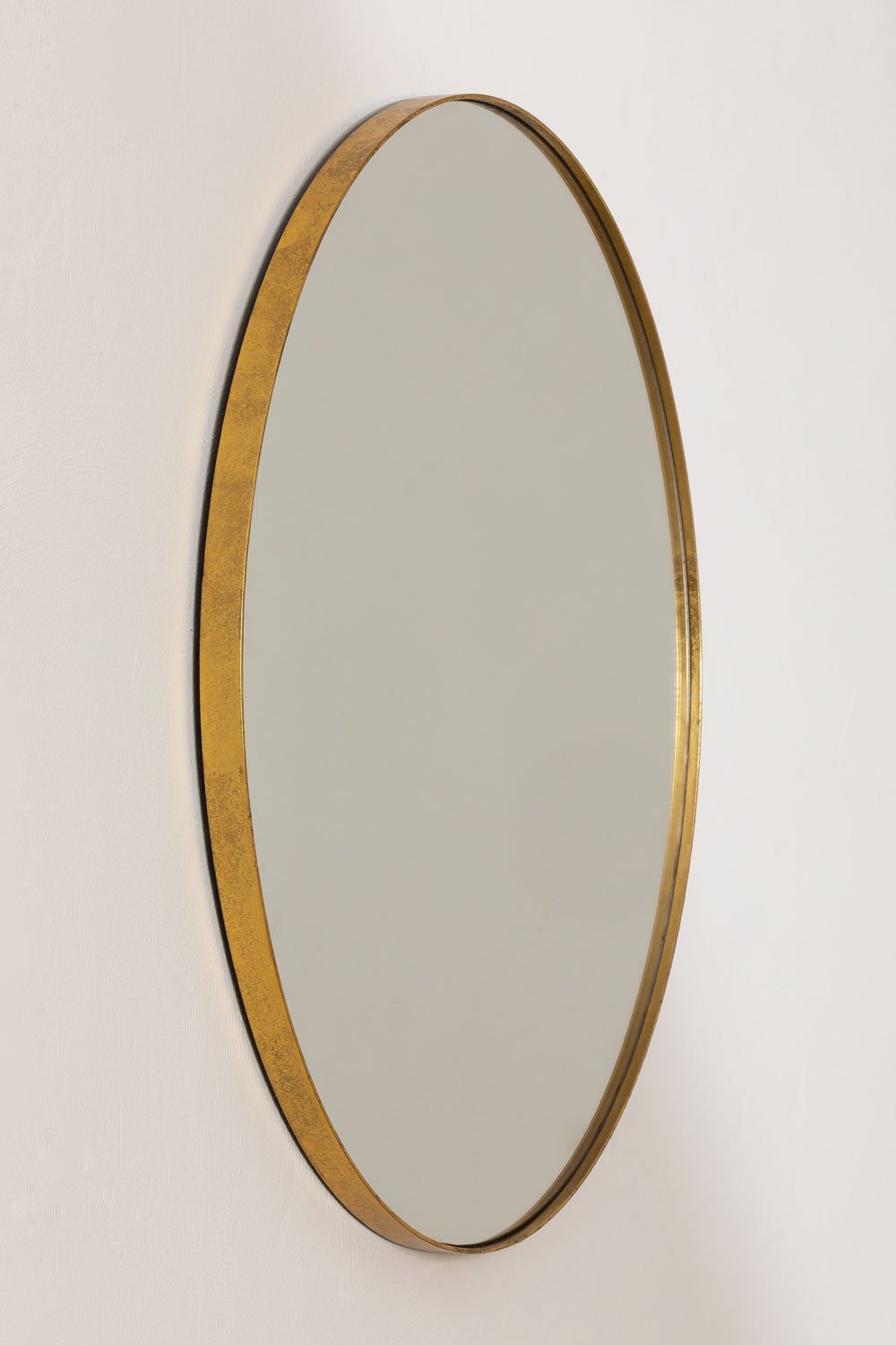 Miroir mural rond en métal pour salle de bain Fransees, image de la galerie 2