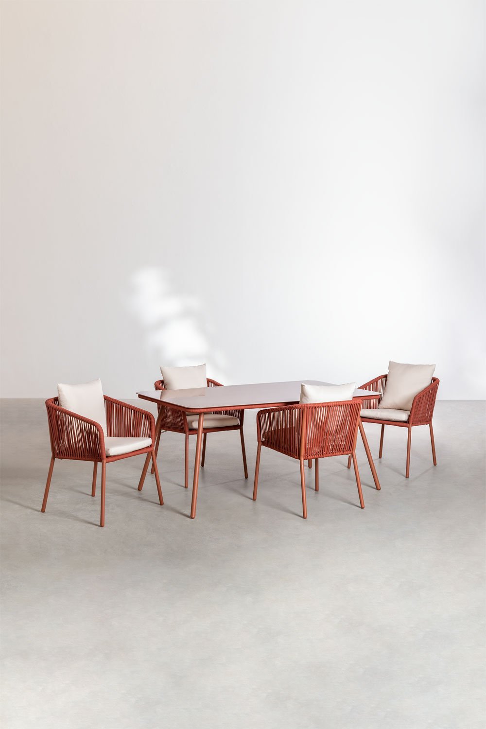 Ensemble table rectangulaire (160x90 cm) et 4 chaises de salle à manger Arhiza Supreme, image de la galerie 1